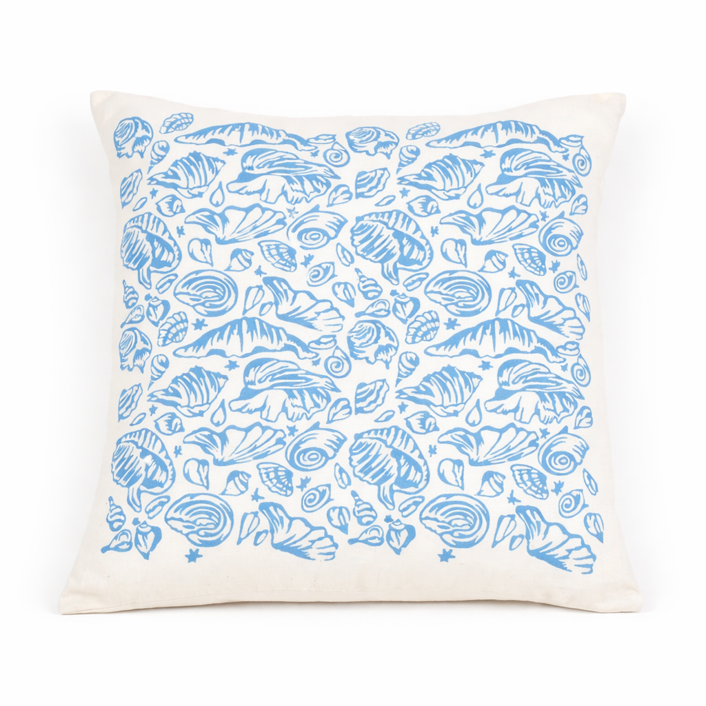 Handwoven Organic Cotton Cushion Cover – Shell (40 x 40 cm)