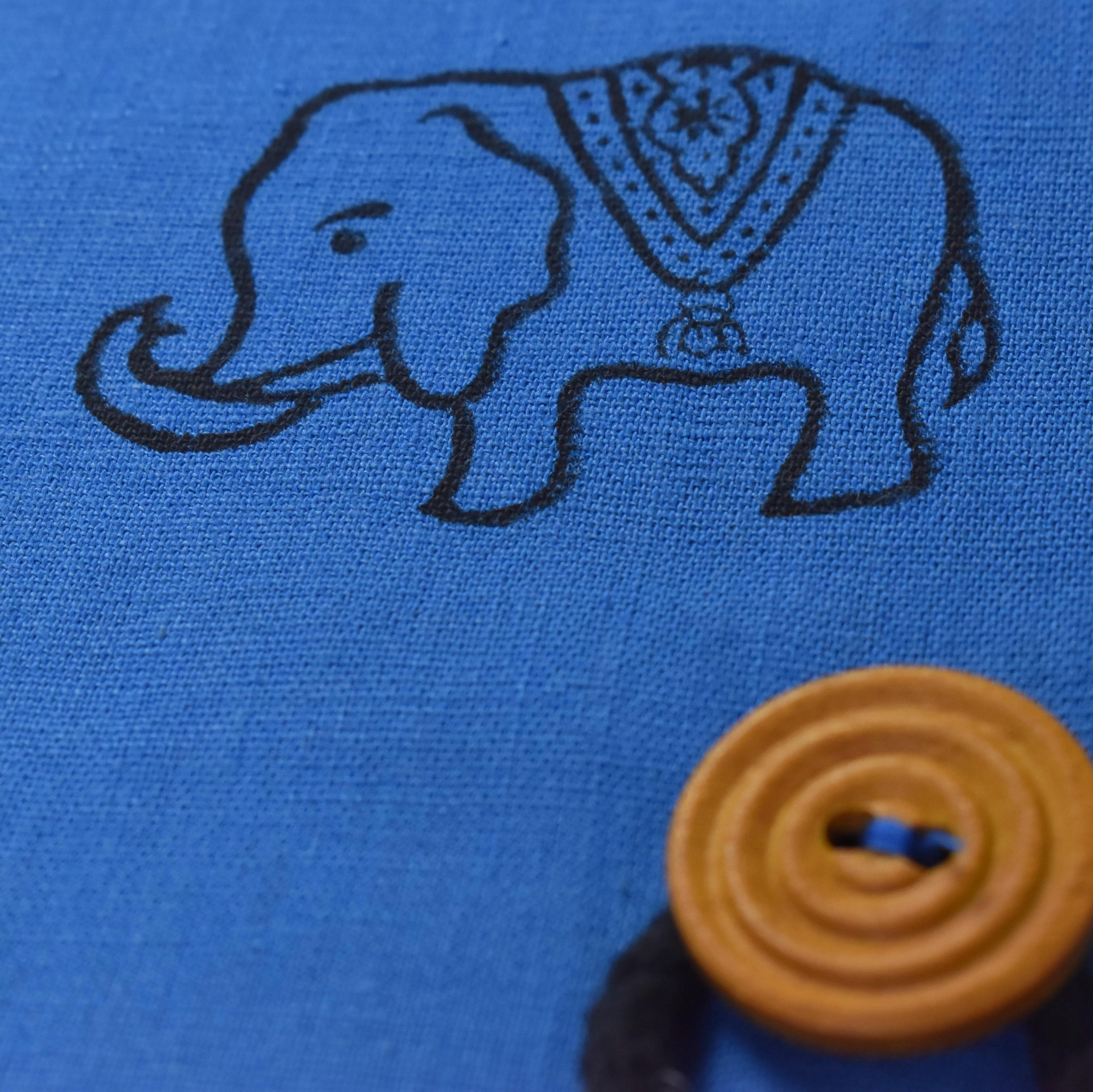 Indigo Laptop pouch - Elephant print